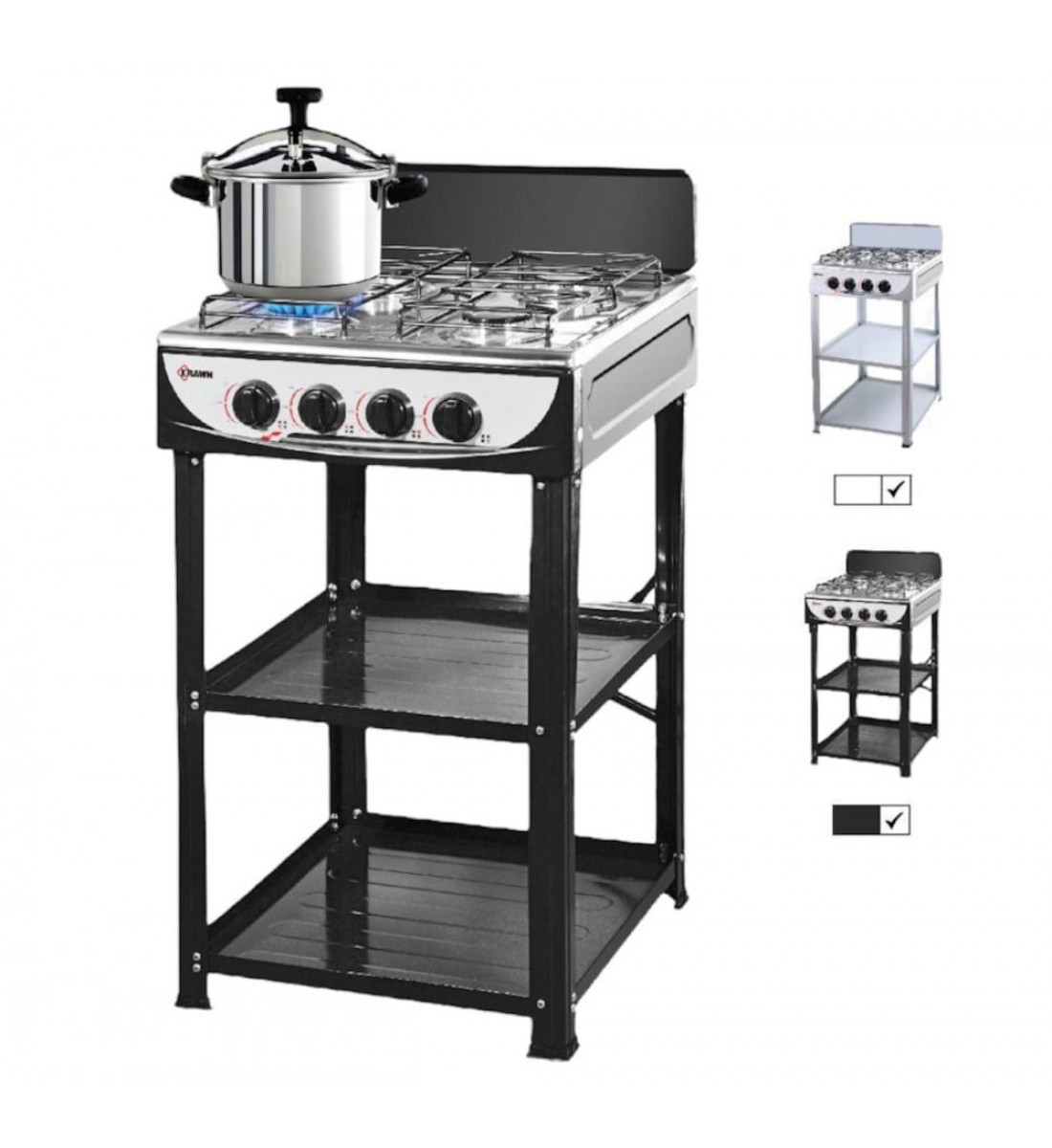 موقد غاز 4 عين بقداح اشتعال ذاتي KRAWN KW-38041