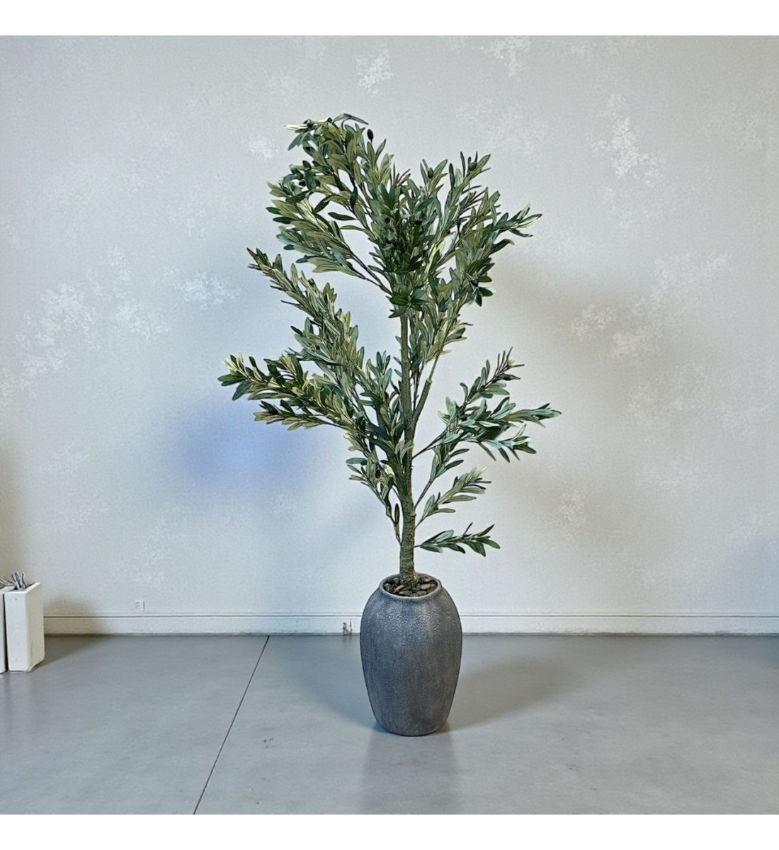 شجرة  بمركن صناعية طويلة مزهرة زيتون 160متر