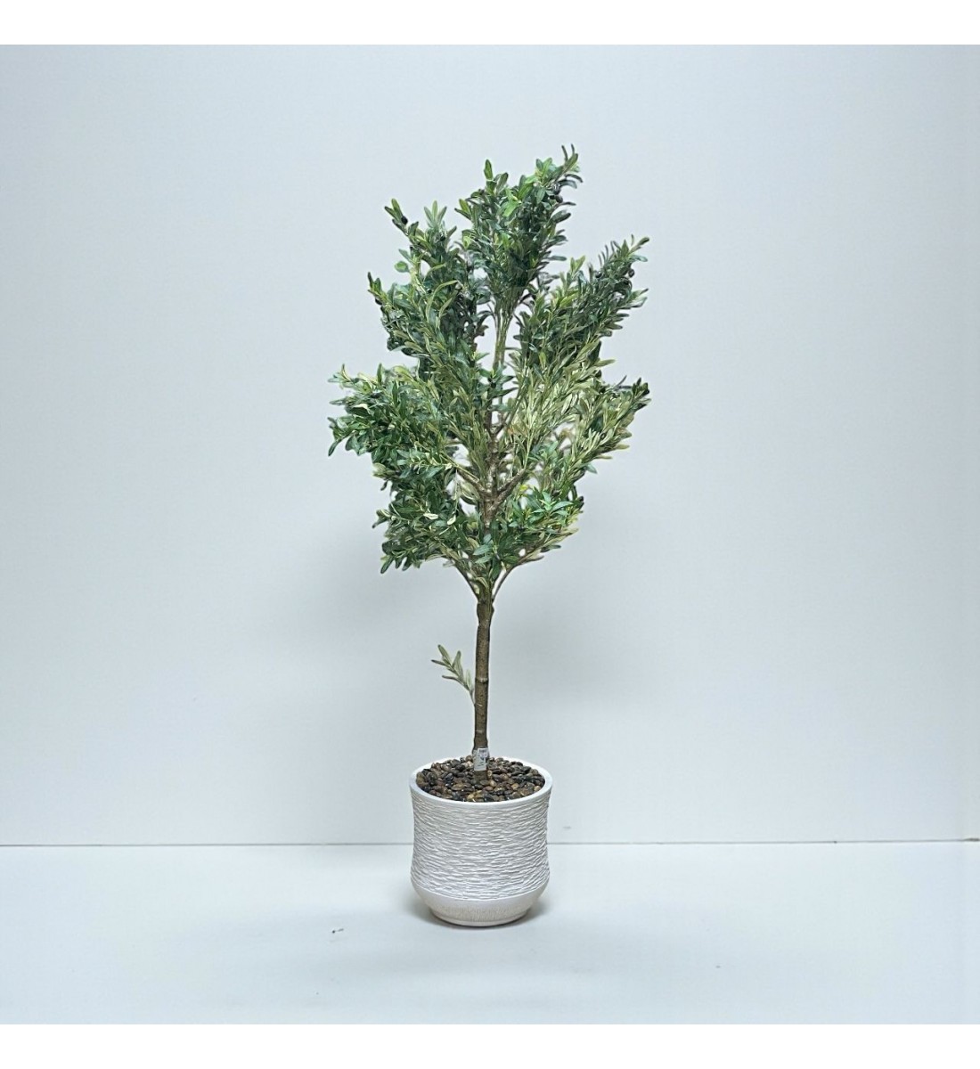 شجرة بمركن صناعية طويلة مزهرة زيتون 2.10متر شجرة بمركن صناعية طويلة مزهرة زيتون 2.10متر