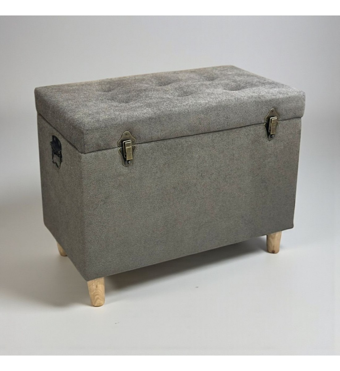 مقعد صندوق سجاد بوكليه رصاصي غامق 70×40×54سم مقعد صندوق سجاد بوكليه رصاصي غامق 70×40×54سم