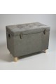 مقعد صندوق سجاد بوكليه رصاصي غامق 70×40×54سم مقعد صندوق سجاد بوكليه رصاصي غامق 70×40×54سم