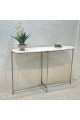 طاولة مدخل او  كونسول بتصميم عصري كلاسيك رخام قاعده حديد مقاس  123×34×80سم 
