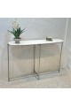 طاولة مدخل او  كونسول بتصميم عصري كلاسيك رخام قاعده حديد مقاس  123×34×80سم 
