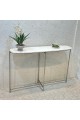 طاولة مدخل او  كونسول بتصميم عصري كلاسيك رخام قاعده حديد مقاس  123×34×80سم 