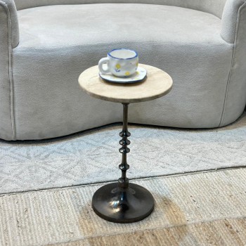 طاولة بسطح من الرخام الأصلي - روما من كافون 30×30×40سم 