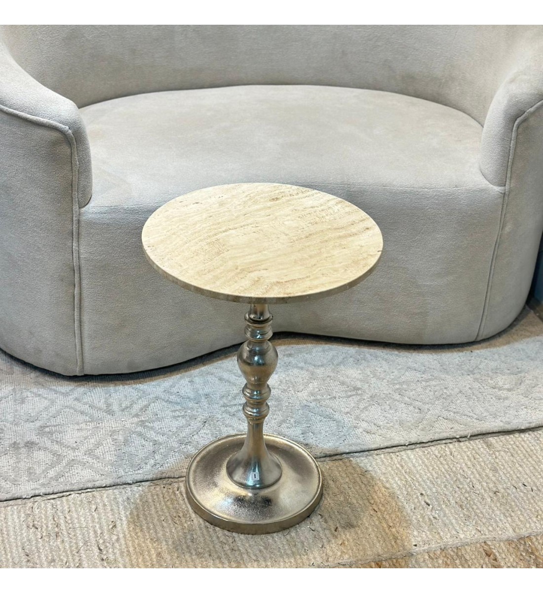 طاولة بسطح من الرخام الأصلي - روما من كافون40×40×56سم