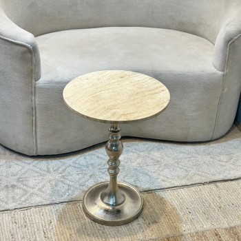 طاولة بسطح من الرخام الأصلي - روما من كافون40×40×56سم