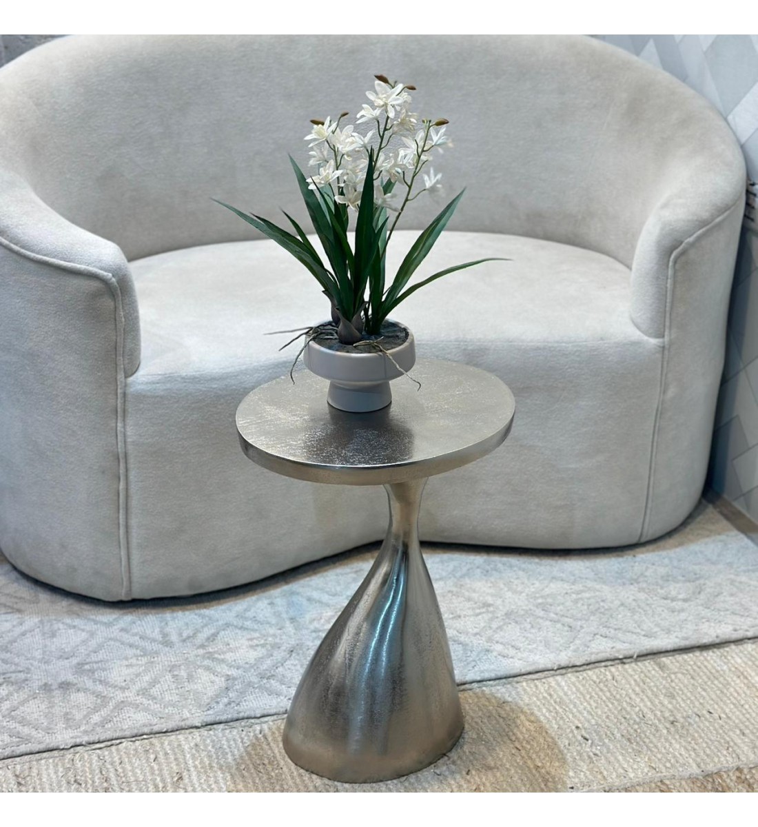 طاولة جانبية ألومنيوم من چازمين33×40×53سم 