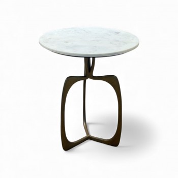 طاولة زينة بسطح رخام من لايف ستايل - 40×40×46سم 