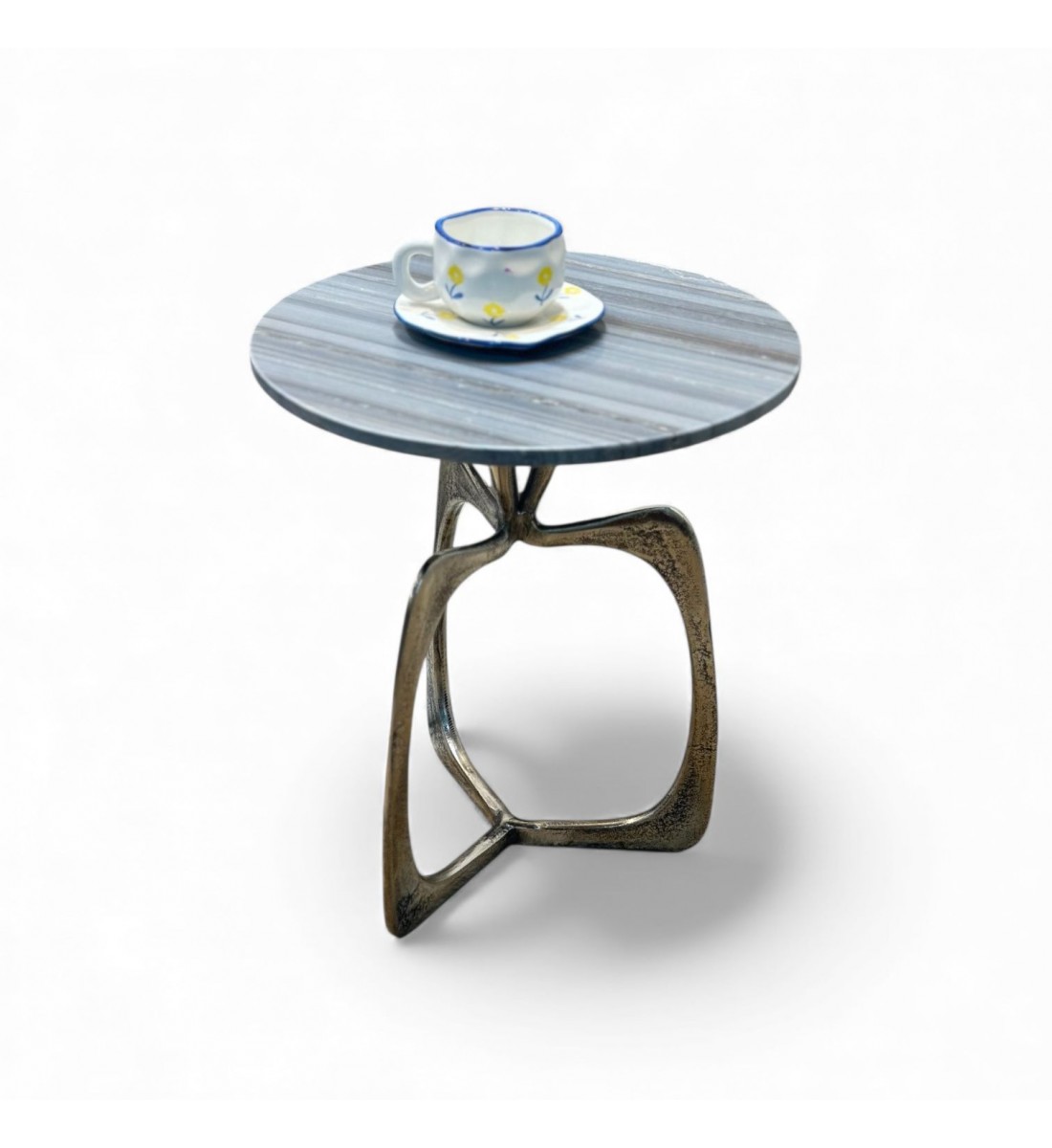 طاولة زينة بسطح رخام من لايف ستايل - 40×40×46سم 