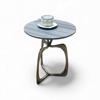 طاولة زينة بسطح رخام من لايف ستايل - 40×40×46سم 