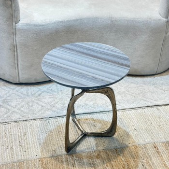 طاولة زينة بسطح رخام من لايف ستايل - 40×40×46سم 