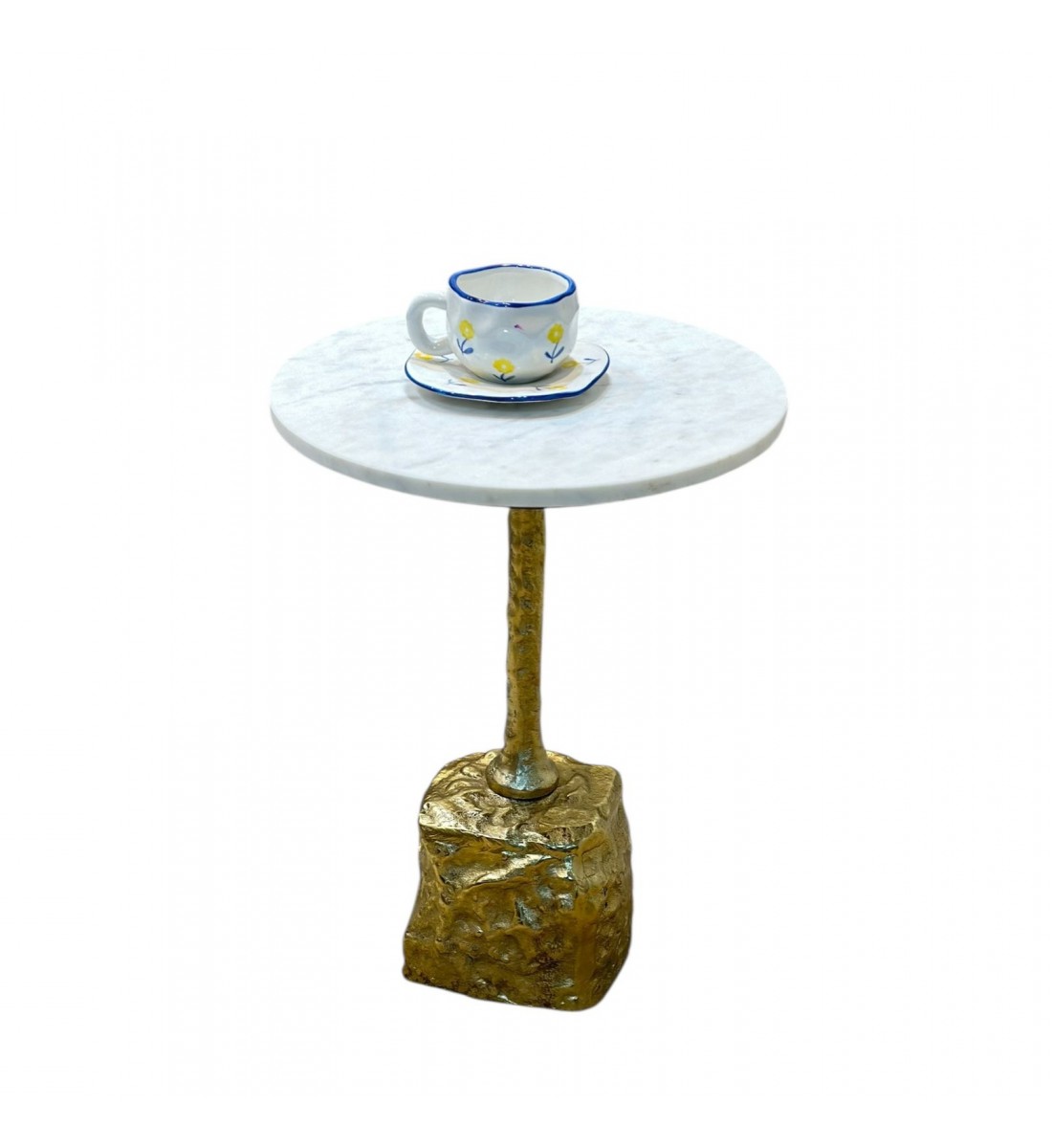 طاولة زينة بسطح رخام من لايف ستايل 40×40×50سم طاولة زينة بسطح رخام من لايف ستايل 40×40×50سم