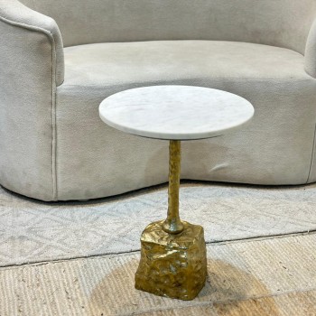 طاولة زينة بسطح رخام من لايف ستايل 40×40×50سم طاولة زينة بسطح رخام من لايف ستايل 40×40×50سم