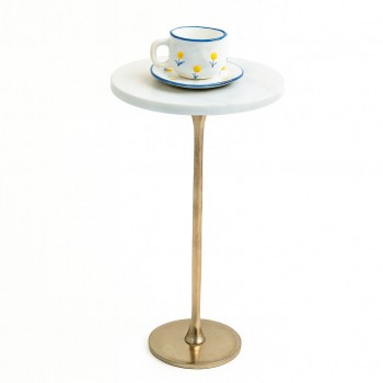 طاولة زينة بسطح رخام من لايف ستايل 30×30×59سم 