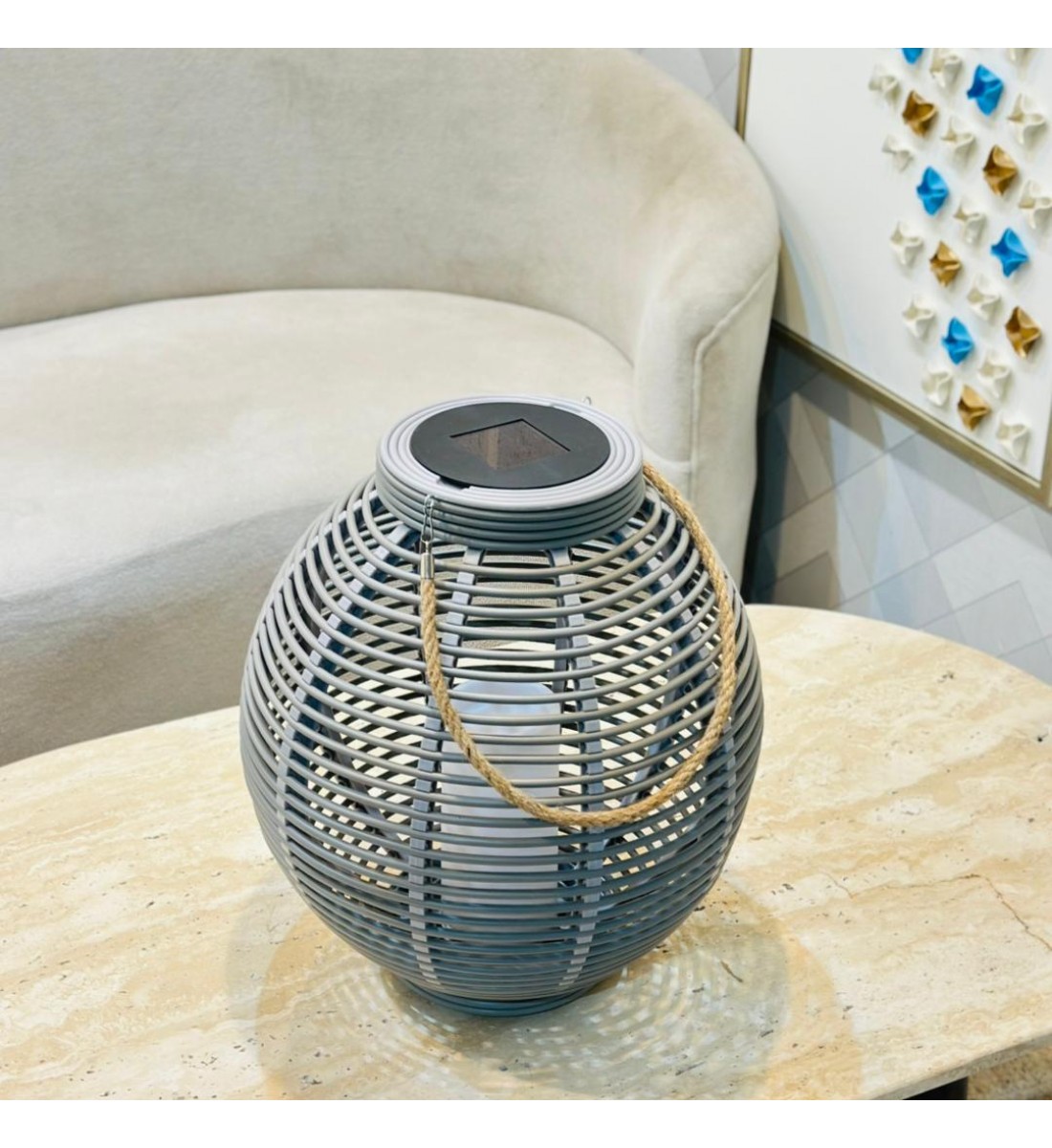 فانوس ديكوري أنيق بتصميم عصري مستوحى من الطابع الطبيعي 44×18×18سم 