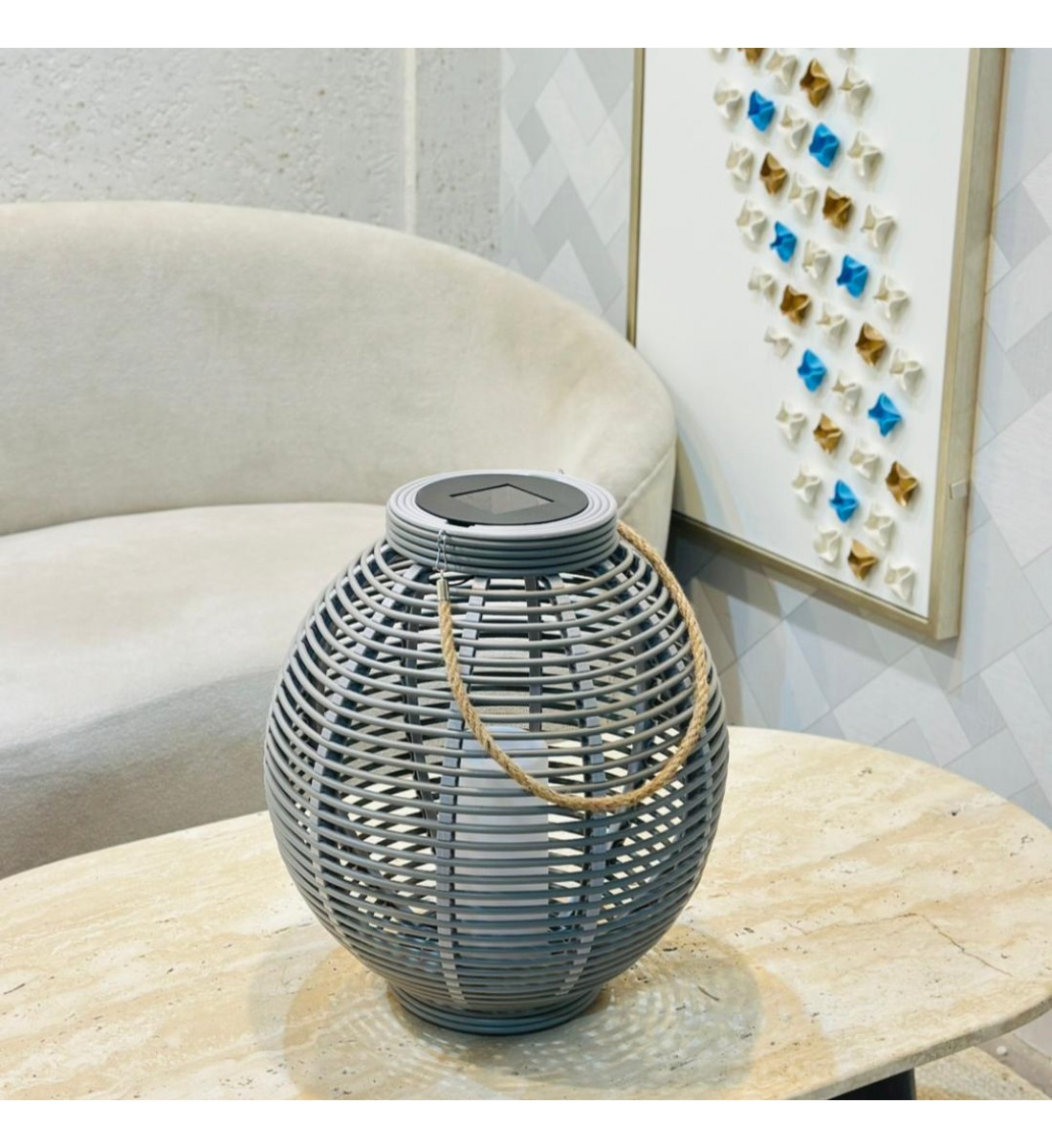 فانوس ديكوري أنيق بتصميم عصري مستوحى من الطابع الطبيعي 44×18×18سم 