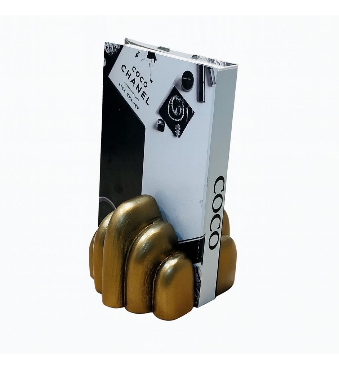 قطعة ديكورية فنية بتصميم نحتي عصري، مصنوعة بلون برونزي أنتيك بملمس خشن أنيق يعكس الطابع الفني الحديث40×18×8سم قطعة ديكورية فنية بتصميم نحتي عصري، مصنوعة بلون برونزي أنتيك بملمس خشن أنيق يعكس الطابع الفني الحديث40×18×8سم