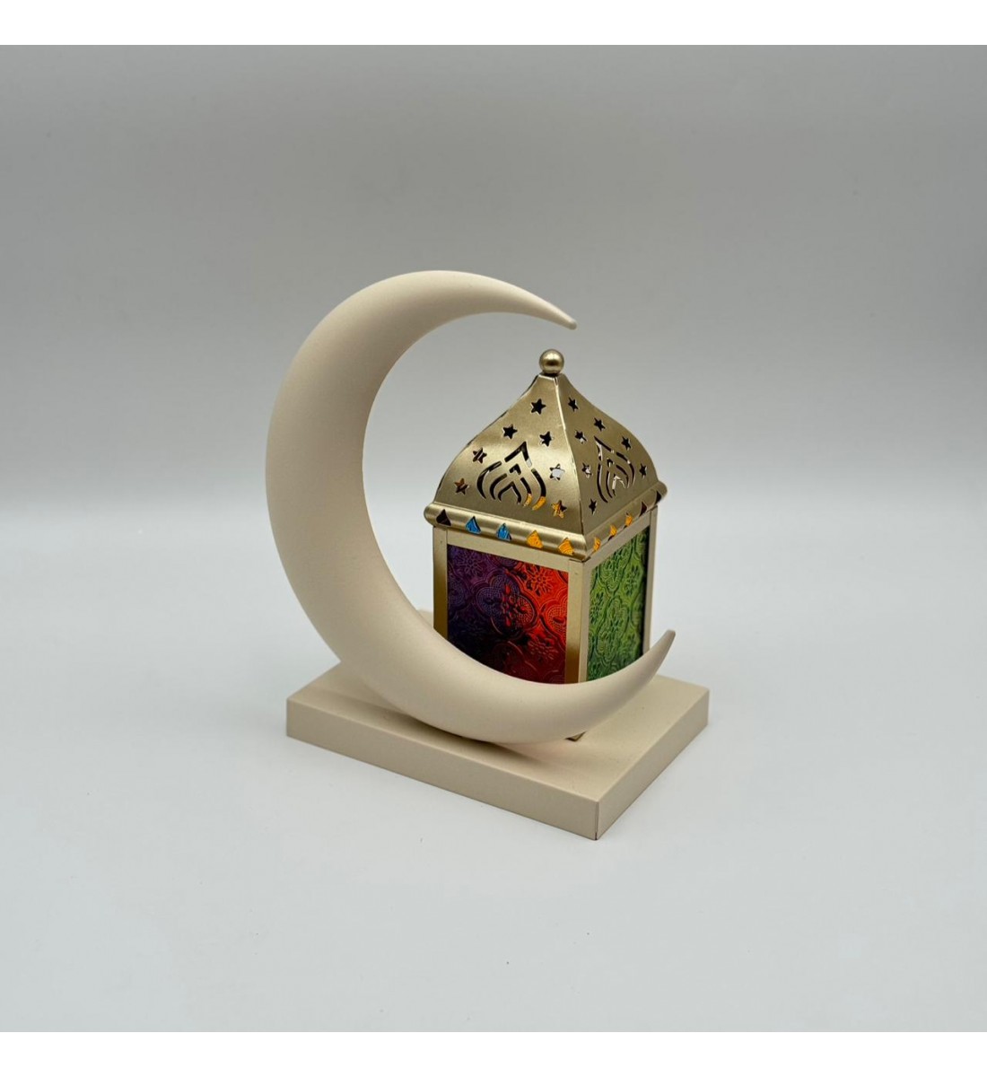 فانوس ديكوري أنيق بتصميم هلالي راقٍ يجمع بين الطابع الرمضاني الكلاسيكي واللمسة العصرية لون بيج 25×18×12سم فانوس ديكوري أنيق بتصميم هلالي راقٍ يجمع بين الطابع الرمضاني الكلاسيكي واللمسة العصرية لون بيج 25×18×12سم