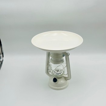 ميزان تقليدي عملي بتصميم كلاسيكي، مصنوع من هيكل معدني متين مع صحن علوي واسع باللون البيج25×25×27سم