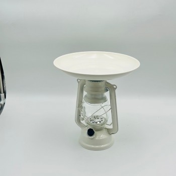 ميزان تقليدي عملي بتصميم كلاسيكي، مصنوع من هيكل معدني متين مع صحن علوي واسع باللون البيج25×25×27سم