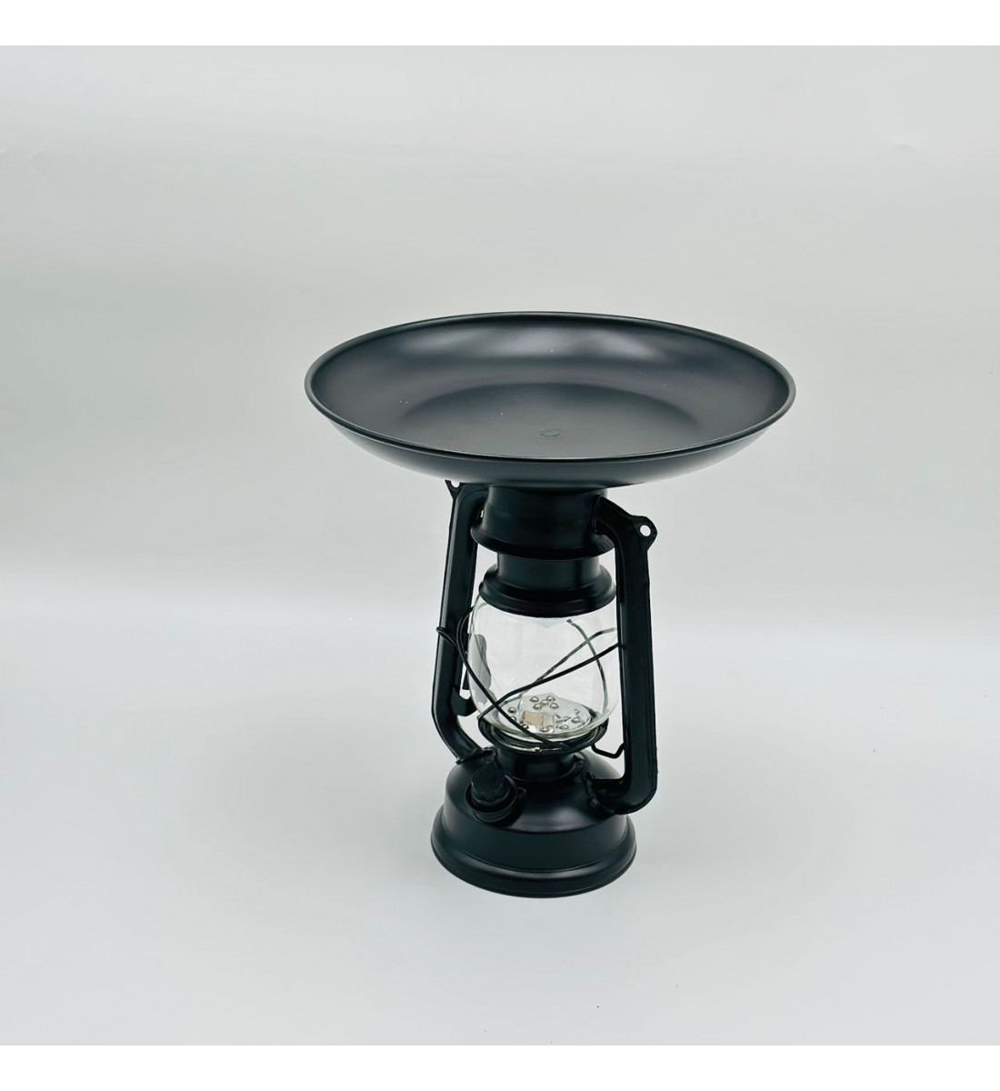 ميزان تقليدي عملي بتصميم كلاسيكي، مصنوع من هيكل معدني متين مع صحن علوي واسع باللون الاسود 25×25×27سم