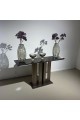 طاولة مدخل او  كونسول بتصميم عصري كلاسيك رخام قاعده حديد مقاس   140×40×80سم 