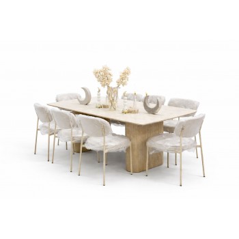 طاولة طعام خشب 8كرسي