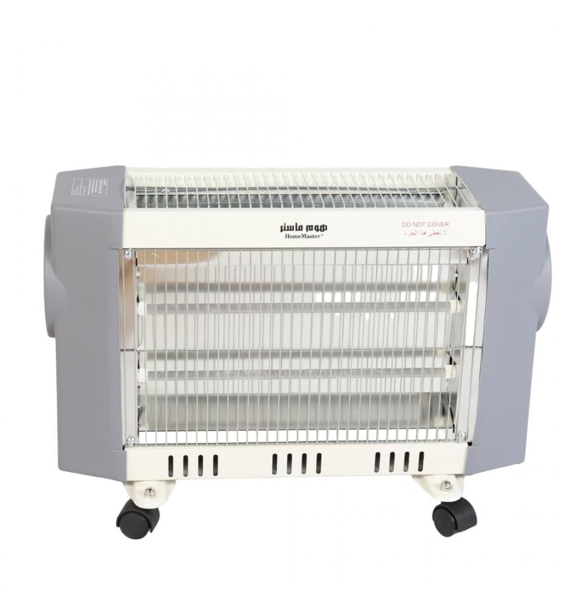 دفاية كهربائية هوم ماستر1500واط بعجلات 2 وجه مع تحكم بالحرارة وحماية من الحرارة الزائدة
