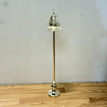 مبخرة ديكورية فاخرة بتصميم عصري أنيق، مصنوعة بلون فضي لامع يعكس الفخامة والرقي 87سم 