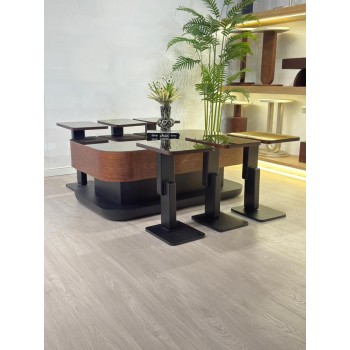 طقم طاولات  تقديم  ليون سنديان 7قطع  (منتج تفصيل )