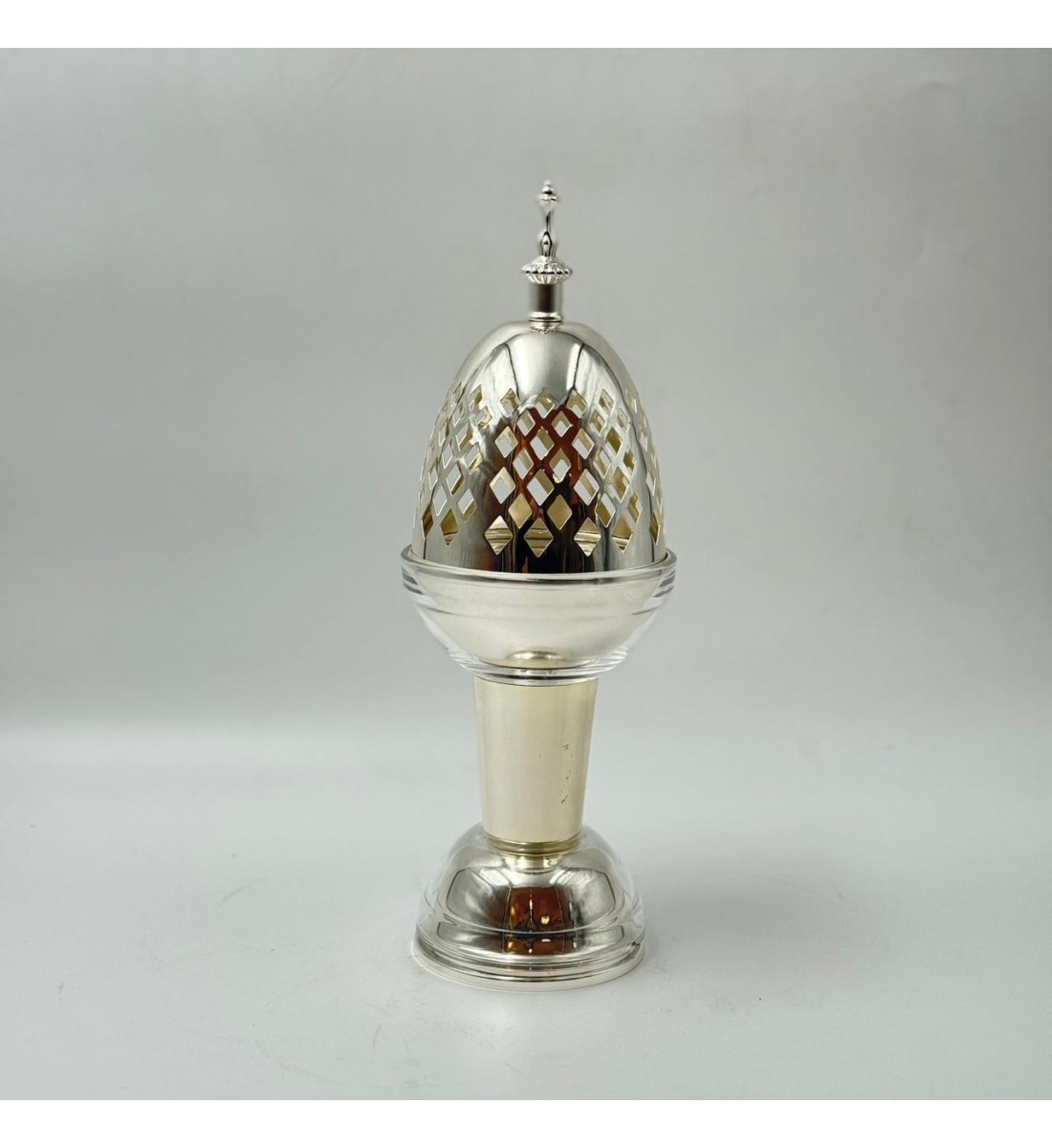 مبخرة ديكورية معدنية فاخرة لامع  30×10×10سم 