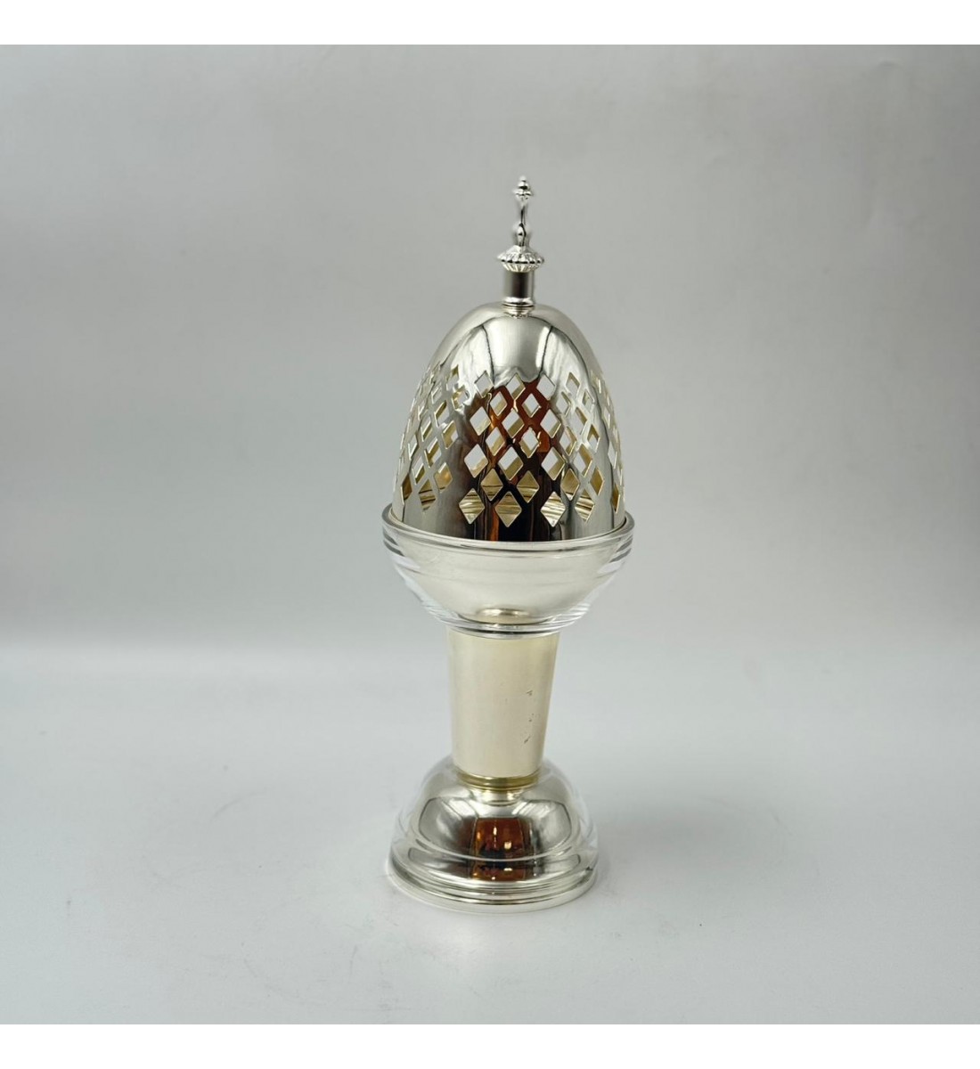 مبخرة ديكورية معدنية فاخرة لامع  30×10×10سم 