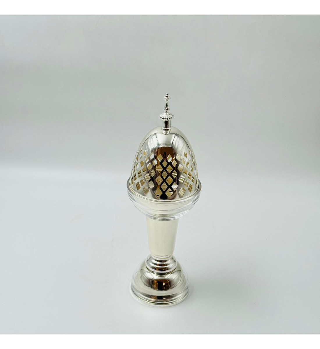 مبخرة ديكورية معدنية فاخرة لامع  34×10×10سم 