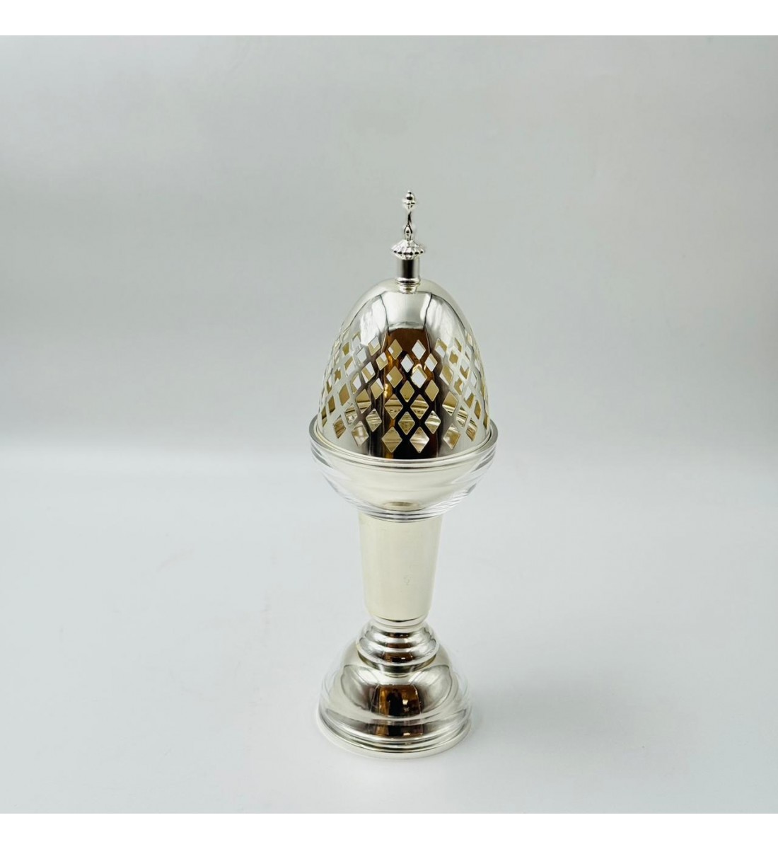 مبخرة ديكورية معدنية فاخرة لامع  34×10×10سم 