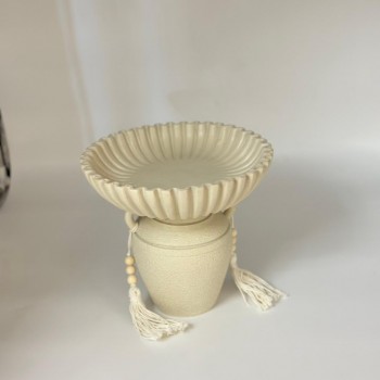  صحن ديكوري أنيق بتصميم فخم ولمسة عصرية24×24×23سم 