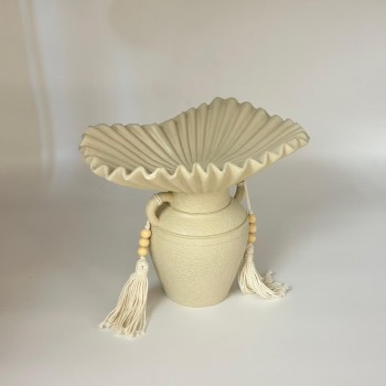  صحن ديكوري أنيق بتصميم فخم ولمسة عصرية 30×24×18سم 