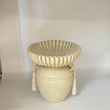  صحن ديكوري أنيق بتصميم فخم ولمسة عصرية29×29×31سم 