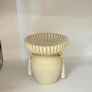  صحن ديكوري أنيق بتصميم فخم ولمسة عصرية29×29×31سم 