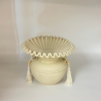  صحن ديكوري أنيق بتصميم فخم ولمسة عصرية 29×29×24سم 