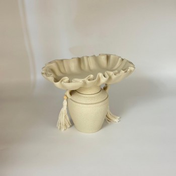  صحن ديكوري أنيق بتصميم فخم ولمسة عصرية28×19×22سم 