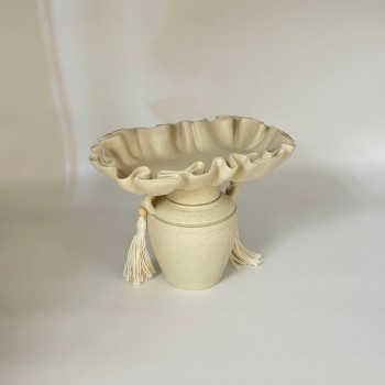  صحن ديكوري أنيق بتصميم فخم ولمسة عصرية28×19×22سم 