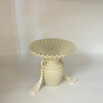  صحن ديكوري أنيق بتصميم فخم ولمسة عصرية 24×24×23سم 