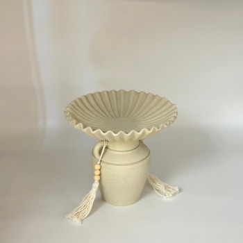  صحن ديكوري أنيق بتصميم فخم ولمسة عصرية 24×24×23سم 