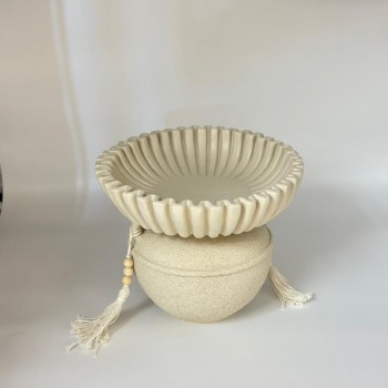  صحن ديكوري أنيق بتصميم فخم ولمسة عصرية  29×29×23سم 