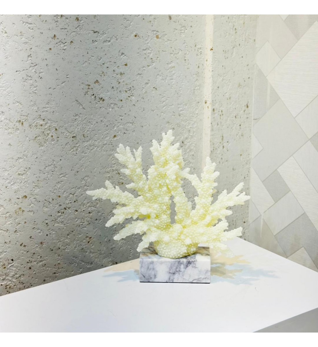 قطعة ديكور مستوحاة من جمال الشعاب المرجانية بتصميم أنيق يضفي إحساسًا بالطبيعة والهدوء33×33×8سم 