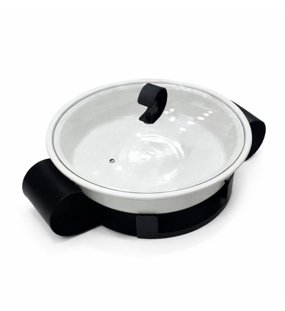 سخان بوفية صحن تقديم سيراميك لتسخين الطعام مزود بغطاء بتصميم فريد30×30×11سم سخان بوفية صحن تقديم سيراميك لتسخين الطعام مزود بغطاء بتصميم فريد30×30×11سم