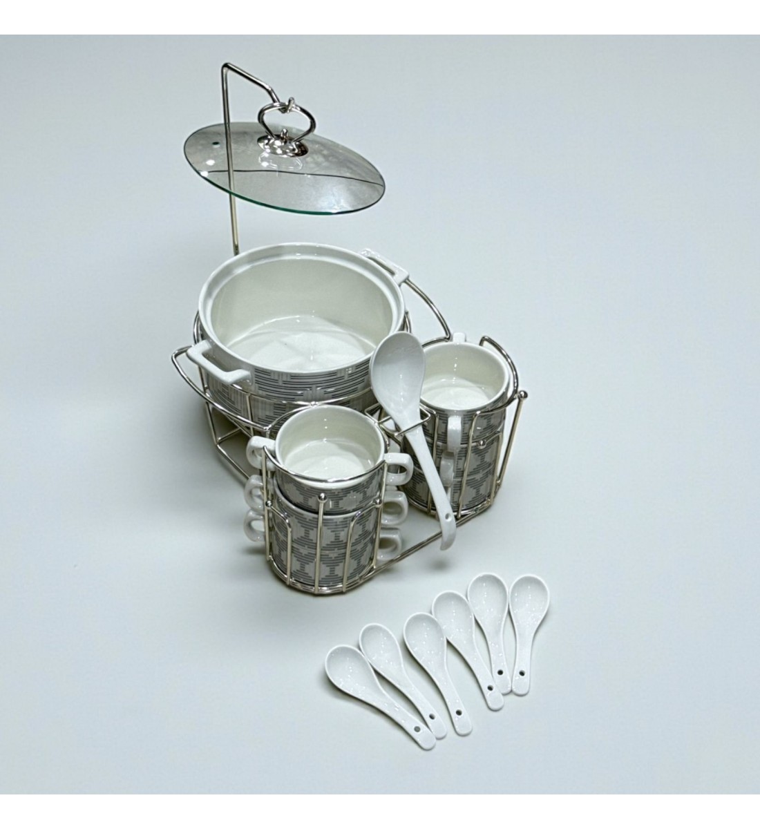 سخان شوربة / حساء فاخر سيراميك 16قطعه سخان شوربة / حساء فاخر سيراميك 16قطعه