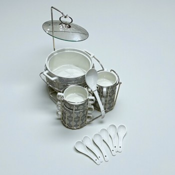  سخان شوربة / حساء فاخر  سيراميك 16قطعه 