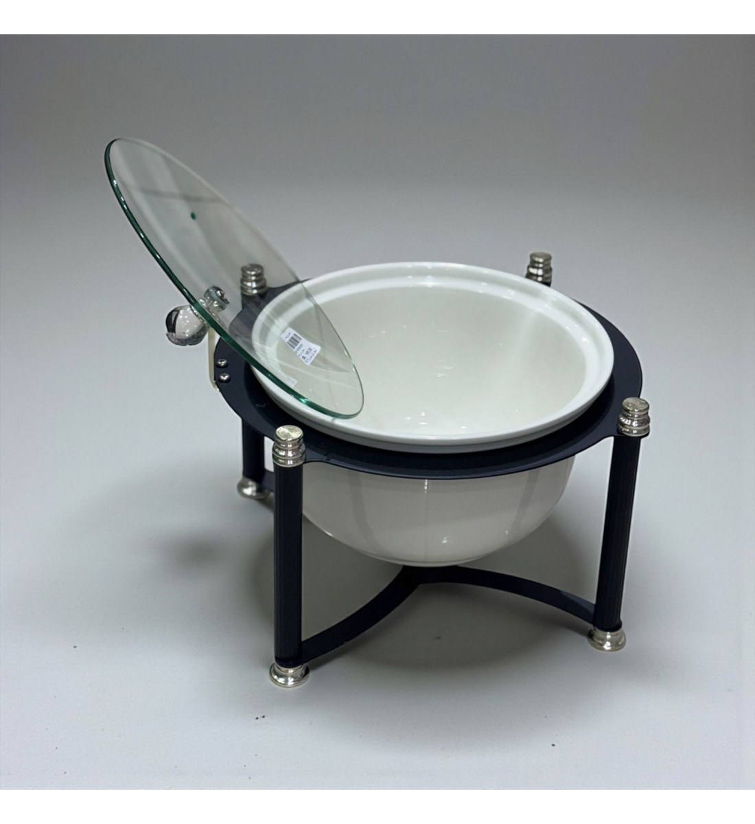 سخان بوفية صحن تقديم سيراميك لتسخين الطعام مزود بغطاء بتصميم فريد 26×26×20سم سخان بوفية صحن تقديم سيراميك لتسخين الطعام مزود بغطاء بتصميم فريد 26×26×20سم